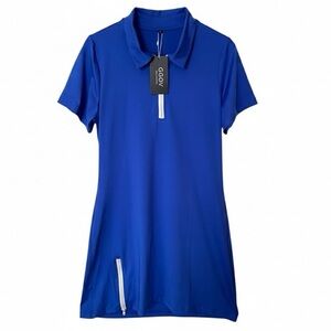 GGOV Sports Pickleball Golf Dress Blue | Zip Front Polo | Size L NWT